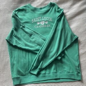 Hollister Green Crew Neck Sweater